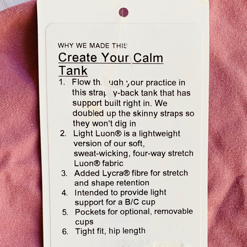 Create your calm tank tight fit figue lululemon 10 - Picture 4 of 5